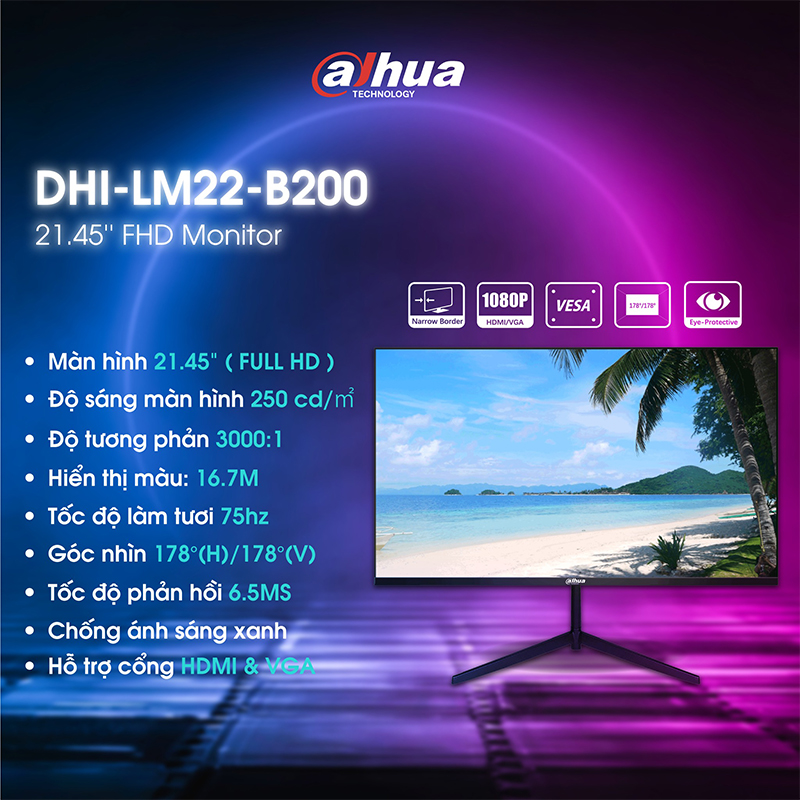 Màn hình Dahua DHI-LM22-B200S 21.5 inch FHD