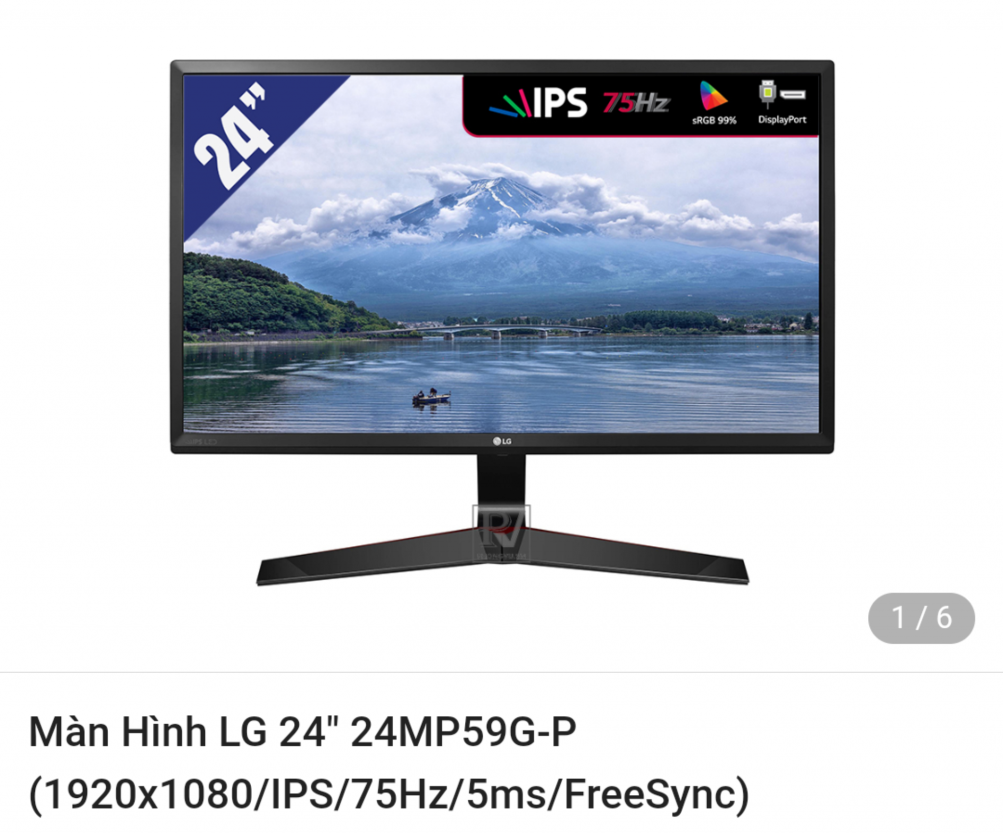 Đẹp đến từng chi tiết với màn hình máy tính 24inch LG 24MP59G-P.