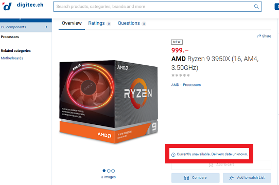 AMD Ryzen 9 3950X lộ ảnh trên Reddit