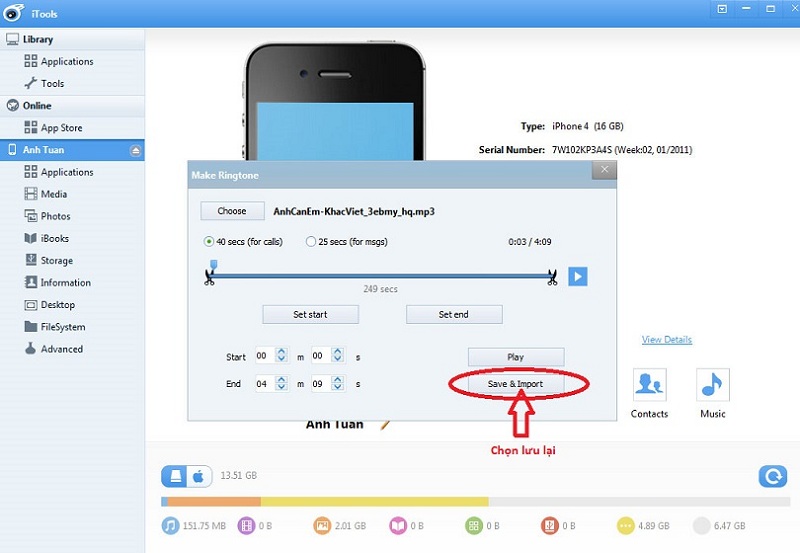 Thực hiện cách tải nhạc chuông cho iphone bằng máy tính