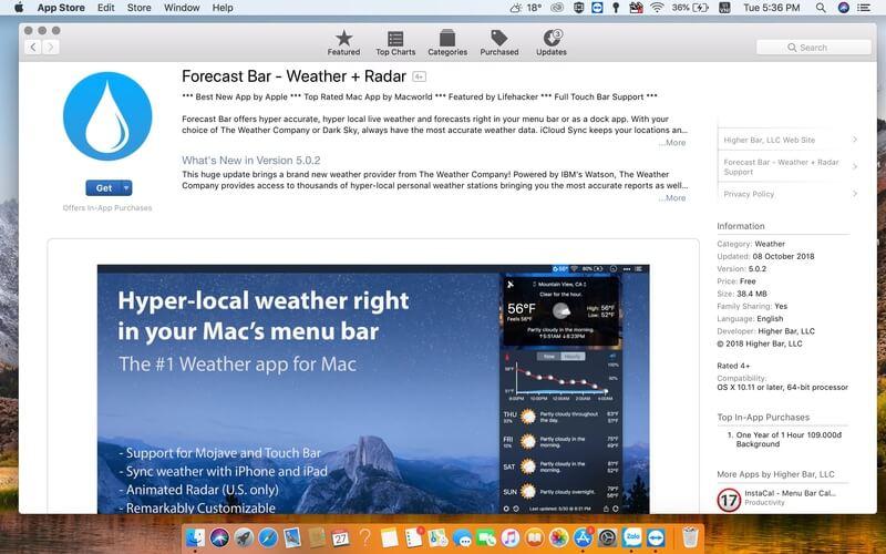 7 ứng dụng thời tiết hiệu quả nhất trên máy tính Mac