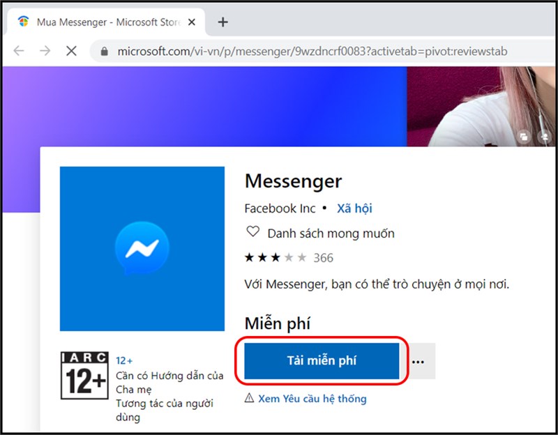 Cách cài đặt messenger cho máy tính.