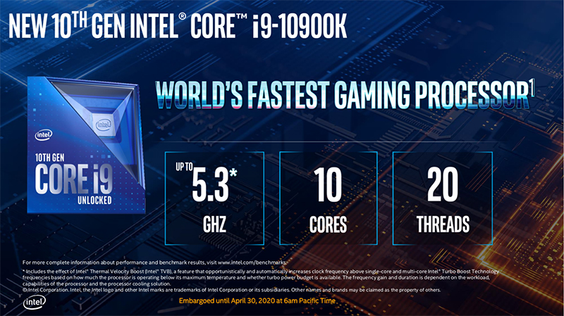 Cpu Intel thế hệ 10